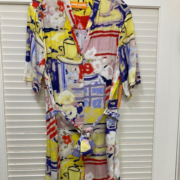 Jams World *Bistro* Rayon Button-Down Dress - Picture 8 of 10